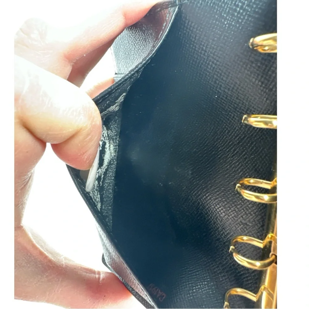 Louis Vuitton Ring Agenda Cover Epi Blue Leather PM